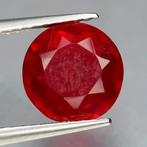 1.39 Ct Flashing Perfect Round 8.6 MM 100% Natural Red Fire Opal - Picture 1 of 5