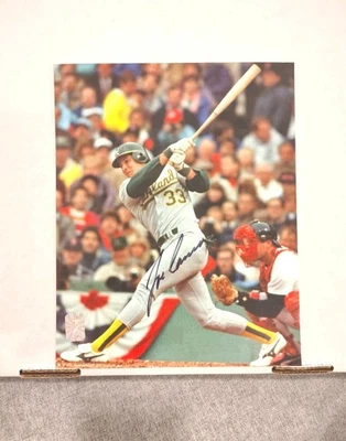 Jose Canseco Signed 8x10 Vintage Photo Autograph Auto Oakland A's Canseco COA - Image 1 of 4
