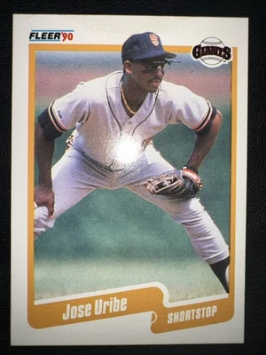 Tarjeta de béisbol Fleer Joseph Uribe 1990 rara más popular de eBay clasificación #74 TCG 10 Foto 1 de 2