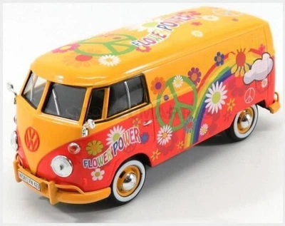 MOTOR-MAX 79563 VOLKSWAGEN - T1 TYPE 2 VAN FLOWER PROWER 1962 - ORANGE RED - 1/2 - Immagine 1 di 2