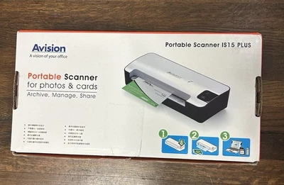 Avision IS15 Plus Portable Scanner, Mini USB 2.0 Port Model #FS-1204B Opened New - Image 1 of 4