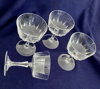 4 Cristal d'Arques-Durand VERSAILLES Crystal Champagne Sherbet Dessert Glass vtg - Image 1 of 4