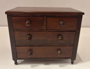 Antique Miniature Chest of Drawers Dresser Sheraton Pennsylvania Walnut 1820’s - Picture 1 of 18