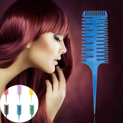 Peine de peluquería 3 vías sección tejido peinado resaltador cepillo pelo balayage Foto 1 de 4