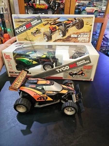 2) Tyco Mini Aero Hopper Green & Orange RC Buggies Tested & Working Turbo - Picture 1 of 12