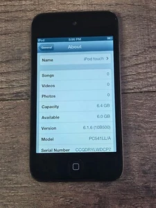 Apple iPod Touch 4th Gen 8GB A1367 EMC 2407 / Tested, Works #3 #4 - Picture 1 of 10