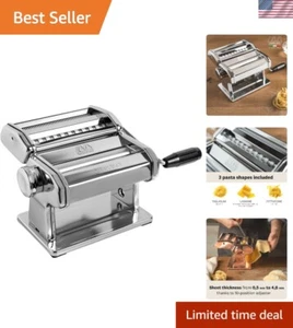 Luxury Italian Pasta Maker with 15 Settings - Manual Chrome Steel Design - Picture 1 of 9