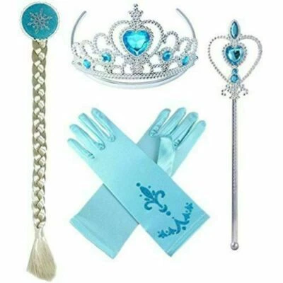 MARKENLOS Kinder Diadem Krone Zauberstab Zubehör Handschuhe Prinzessin Cosplay