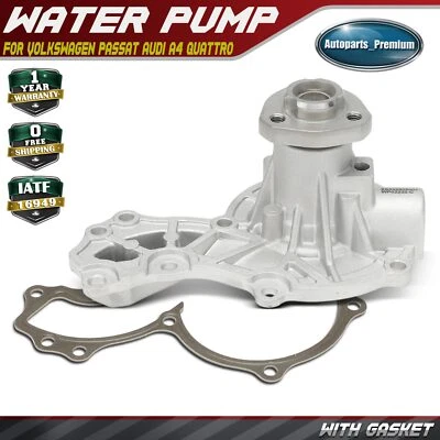 Engine Water Pump w/ Gasket for Volkswagen Passat 1998-2000 Audi A4 A4 Quattro - Image 1 of 4