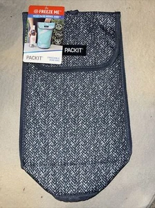 ❄️ NEW! PackIt Freezable Wine Reusable Bag Cooler Carrier Tote Insulated Tweed  - Picture 1 of 6