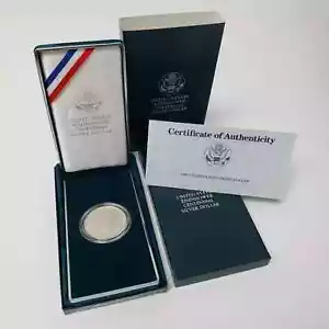 1990-P Eisenhower Proof Silver Dollar US Mint Commemorative $1 COA OGP-(137S) - Picture 1 of 5