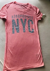 New Aeropostale NYC Girl's Peach T-Shirt Sz XSmall ( IN HAND READY TO BE SHIPP - Picture 1 of 2