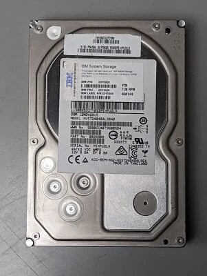 IBM HUS724040ALS640 6Gbps 4TB 7.2K RPM SAS Hard Disk Drive 1P00Y5826 PN:0B26908  - Image 1 of 4