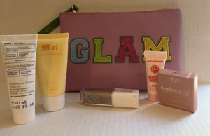 IPSY - AUGUST 2024 GLAM Bag Makeup Bag Pouch w/ Makeup Lot - Picture 1 of 7