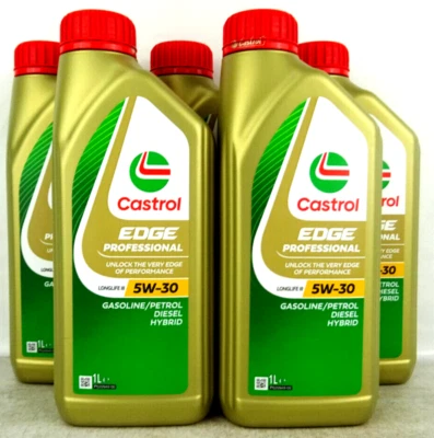 Castrol 5W30 Edge Professional Longlife 3 5W-30 OLIO VW 50400 50700 5x 1litro NUOVO