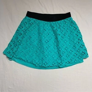 Teal Lace Skater Skirt Girl’s 8 Fall Holiday Party School Dance Formal - Picture 1 of 5