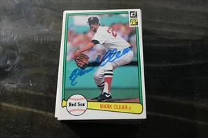 TARJETA AUTOGRAFIADA MARK CLEAR BOSTON RED SOX - Imagen 1 de 1