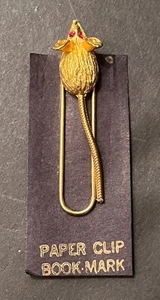 MCM Mouse Paper Clip Bookmark / Rhinestone Eyes - Original Box - Picture 1 of 5