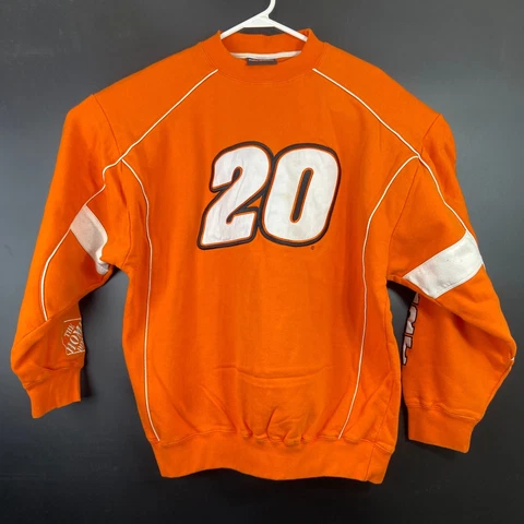 VTG Chase Tony Stewart Men's Orange Home Depot NASCAR Sweatshirt Sz Large Cover