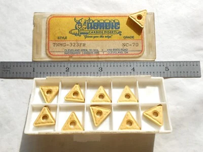 NEW 10 PCS. NORDIC USA TNMG-323FR INDEXABLE CARBIDE INSERTS STEEL GRADE NC-70 - Image 1 of 4