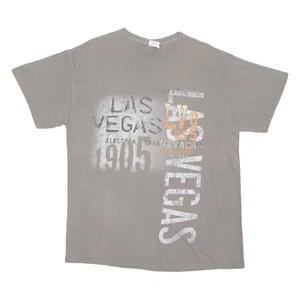 GILDAN Las Vegas Hombre Camiseta Beige EE. UU. L - Imagen 1 de 6