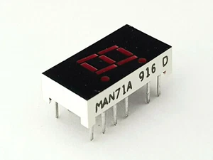 3x MAN71A - Common Anode 0.3inch RED 7-Segment LED Display - Malaysia - NOS - Picture 1 of 4