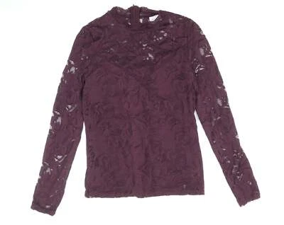 Blusa básica de poliamida púrpura para mujer VILA talla XS cuello redondo Foto 1 de 4