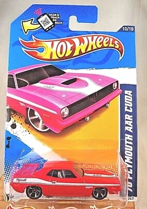 2012 Hot Wheels #90 Muscle Mania-Mopar 10/10 '70 PLYMOUTH AAR CUDA Pink w/MC5 Sp - Picture 1 of 5