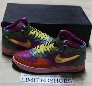 NIKE AIR FORCE 1 MID ID MULTI COLOR US 10.5 Iridescent high supreme tisci flax - Picture 1 of 1