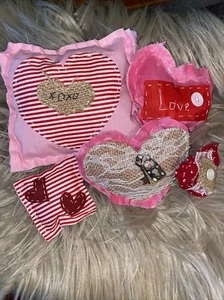 Handmade Sewn Heart Bowl Fillers Lot of 5 set 1 - Picture 1 of 3