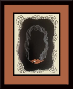 ERTE - Numeral '0' • Custom Framed Original Book Plate Print • Numerals Suite - Picture 1 of 3
