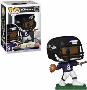 Brand New Lamar Jackson Funko POP! #146 - Baltimore Ravens - NFL - 2020 - Picture 1 of 2