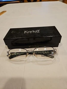 KORLOFF PARIS Brille K066.084 SILBER Größe 55mm/125mm/18mm Brandneu - Bild 1 von 11