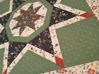 Vintage Cranston ViP Pillow Fabric Panel Sage Green Cottage Calico Floral Print