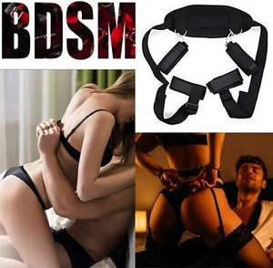 BDSM Slave Bondage Set SM Kit Handcuffs Bed Restraints Sex Toys for Couples Fun - Picture 1 of 12