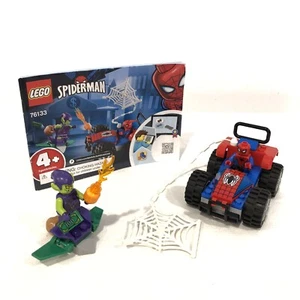 LEGO SPIDER-MAN 76133 CAR CHASE MINI FIGURE BUILDING SET COMPLETE & GREEN GOBLIN - Picture 1 of 4