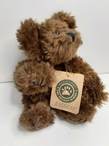 Nuevo con etiquetas Boyds Artesanal 8" Peluche Difuso Oso de Chocolate EVEREST Cuello Tachonado De Colección - Imagen 1 de 7