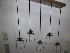Uolfin Modern Farmhouse Dining Room Chandelier 5-Light Rustic Bronze Chandelier - Picture 1 of 4