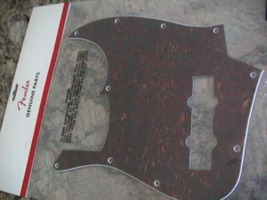 FENDER SQUIER JAZZ BASS 3-PLY 10-HOLE PICKGUARD TORTOISE SHELL 006-9953-049 NEW - Picture 1 of 1