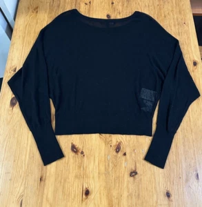 Bcbgmaxazria Women Black Sweater Sheer  Cotton blend size XS *Hole - Picture 1 of 17