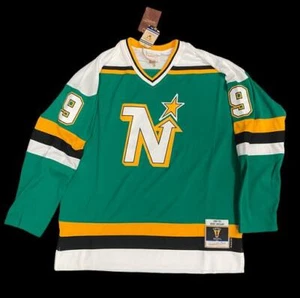 Men's Mike Modano North Stars 1989 Green Jersey - Picture 1 of 2