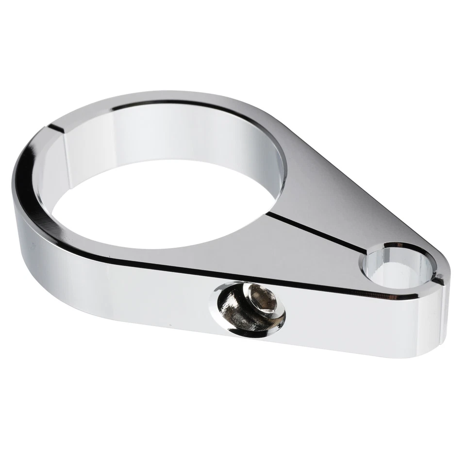 Abrazadera de línea de freno de cable de acelerador de embrague para manillar cromado Harley Yamaha 1 1/2" Foto 1 de 4