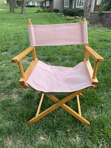Vtg Commander Chair Director Folding-rare Mauve Pink- Gold Medal Brand-Racine WI - Picture 1 of 11