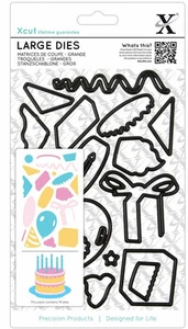 X cut dies 19 pc large set Birthday Party Xcut - Picture 1 of 1