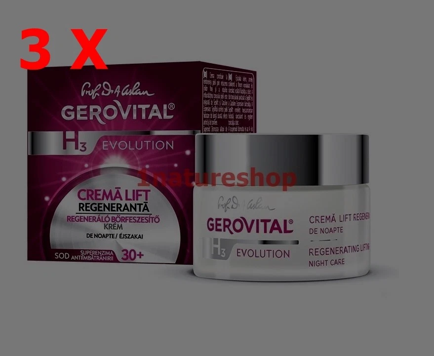 3 X Creme Lifting Regenerador - Cuidados noturnos, diminuir linhas finas e rugas 50 ml - Imagem 1 de 2