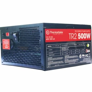 SCHWARZ THERMALTAKE TR2 500 WATT NETZTEIL ATX 12V 2.3 TR2-500NL2NC COMPUTER - Bild 1 von 3