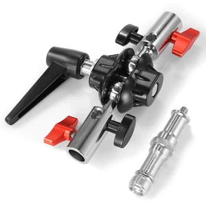 NEEWER Heavy Duty Light Stand Head Adapter&All Metal Dual Swivel Ball Joint - Picture 1 of 8