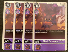 4x BlackGatomon BT3-082 UC Digimon TCG NEAR MINT