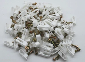 1000 NEU CABELTRONIX WEISS DUAL FLEX CLIPS MIT SCHRAUBE RG6 DRAHT CTFC2W DUALKABEL - Bild 1 von 5