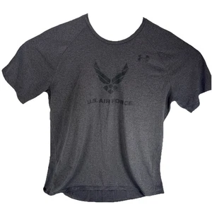 Under Armour Fly Fight Win Shirt Men's XL Grey Short Sleeve Air Force - Picture 1 of 11
